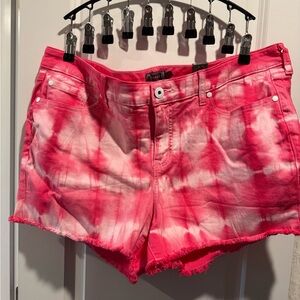 torrid Pink Tie-Dye Jean Shorts